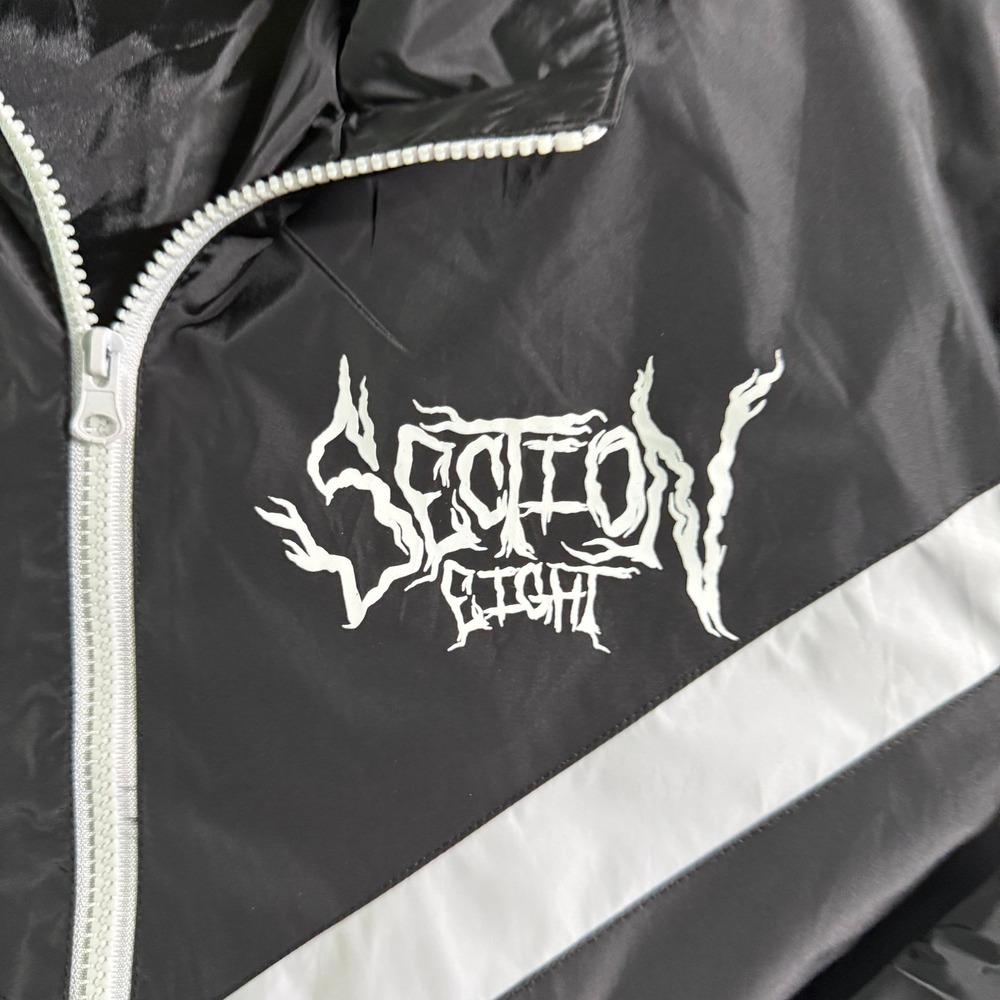 Section Eight Windbreaker Jacket Full Zip Black W… - image 3
